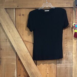 Active Basic Black Short-Sleeve Crewneck Tee